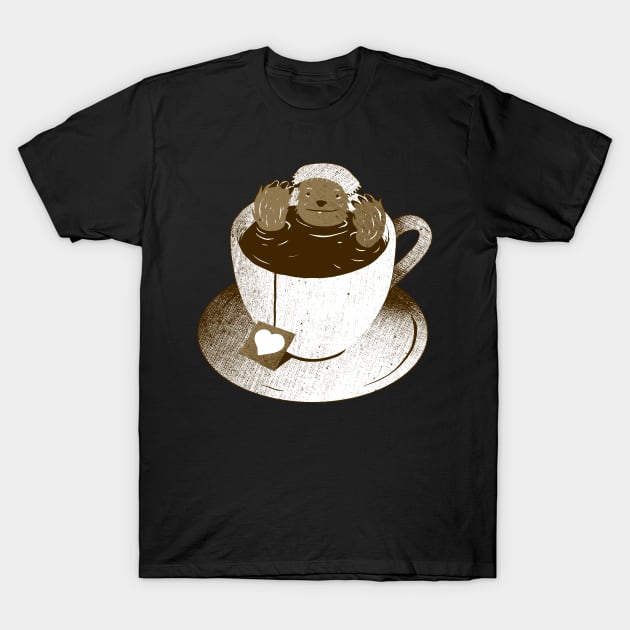 Monday Bath Sloth Coffee T-Shirt by Tobe_Fonseca